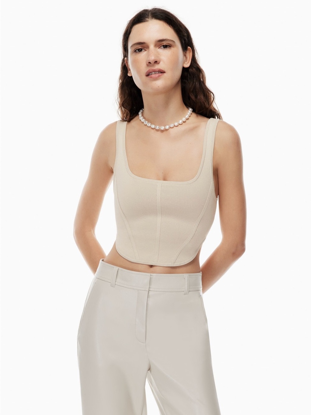 Babaton Sculpt Knit Bustier Tank